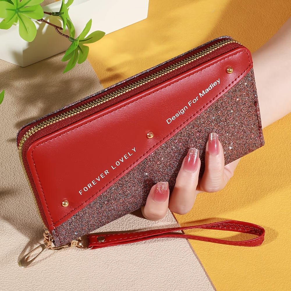 Women's Long Wallet with Wrist Strap – Korean Style Clutch Handbag