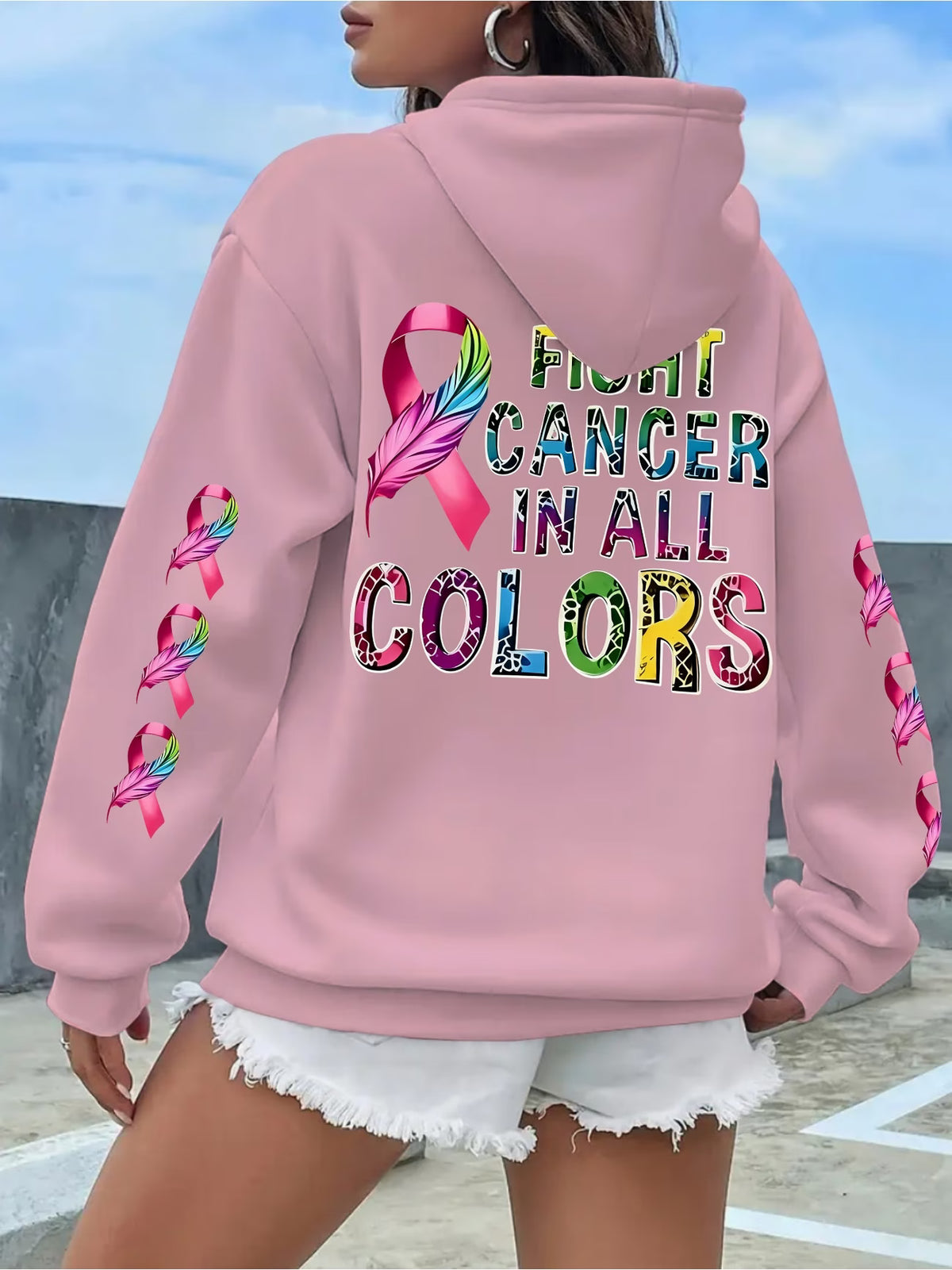 Women's Inspirational Letter Print Casual Hoodie