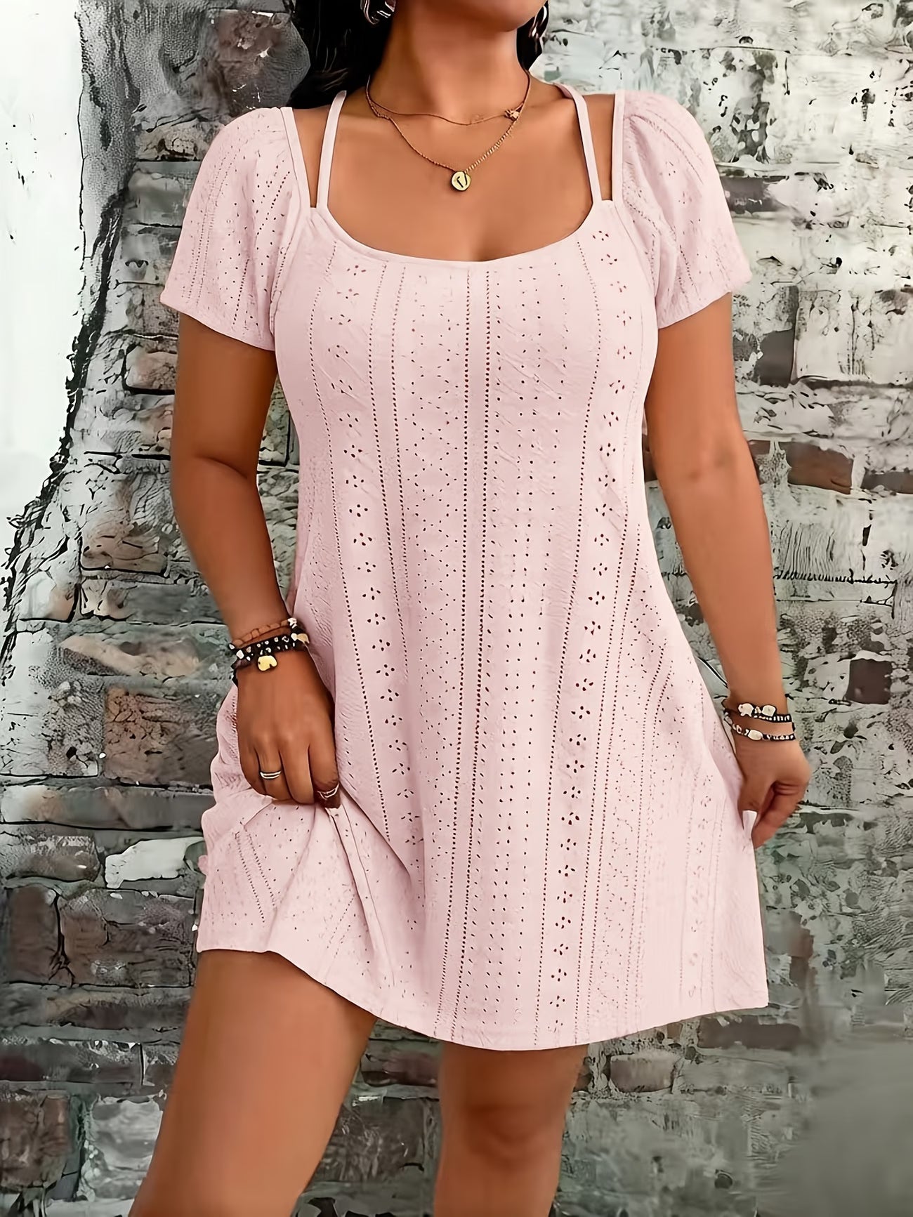 Casual Short Sleeve Dress | Curve Collection