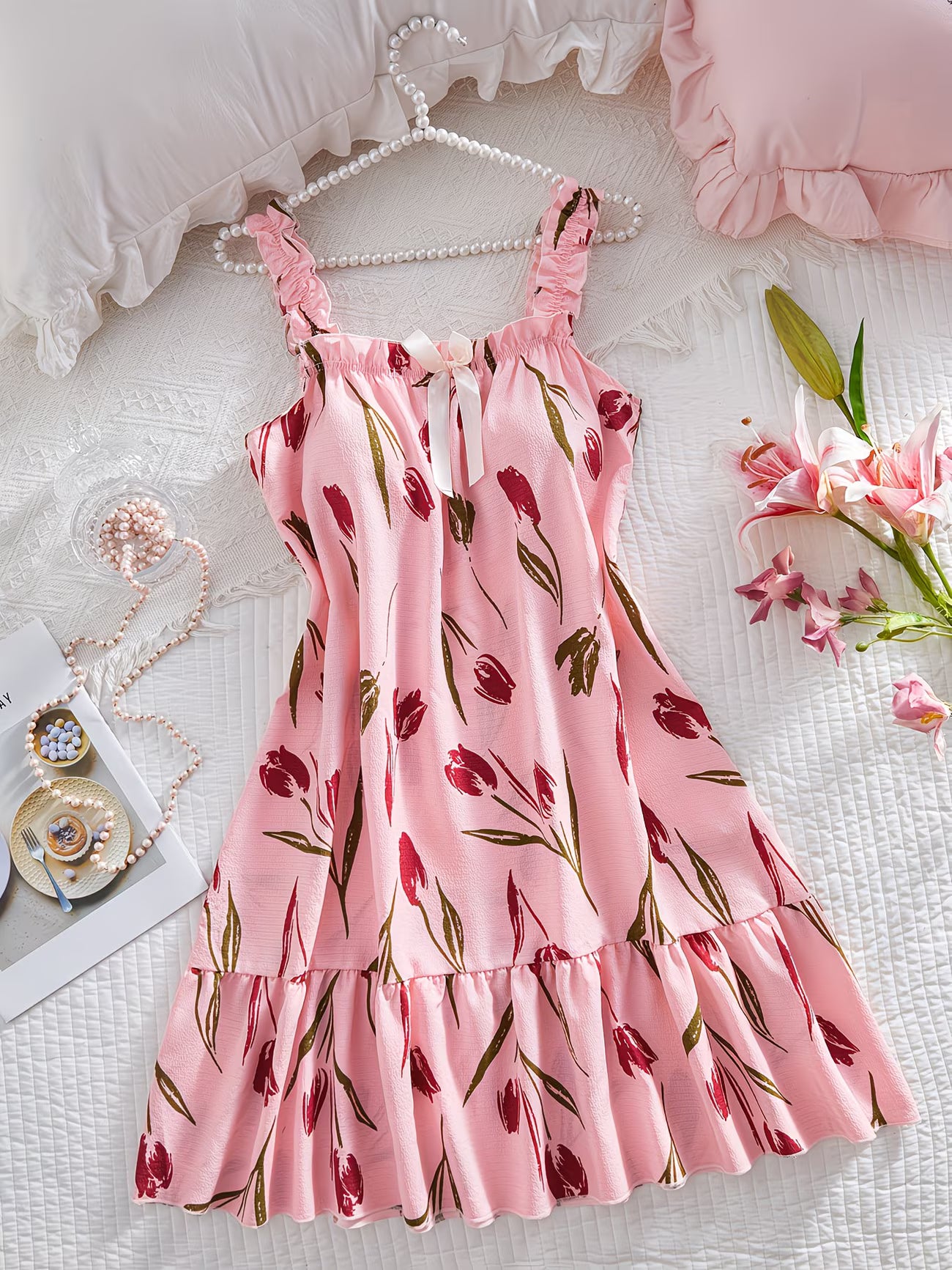 Floral Strappy Slip Dress — Stretch Fit