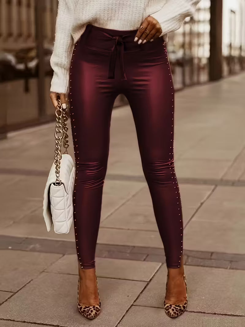 PU Women's High-End Long Pants