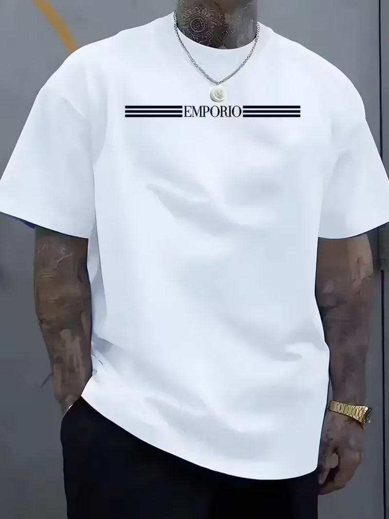 Men's 180g 100% Cotton Business Casual T-Shirt