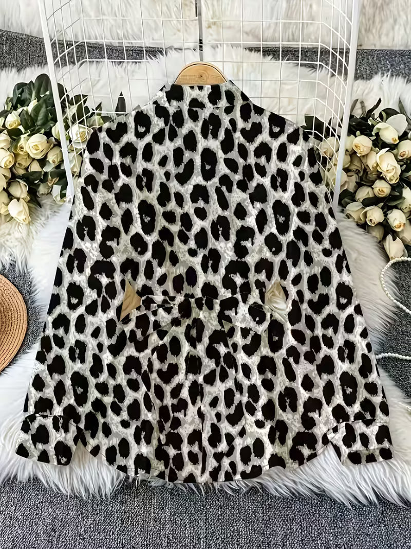 A Vintage-Style Leopard Print Shirt