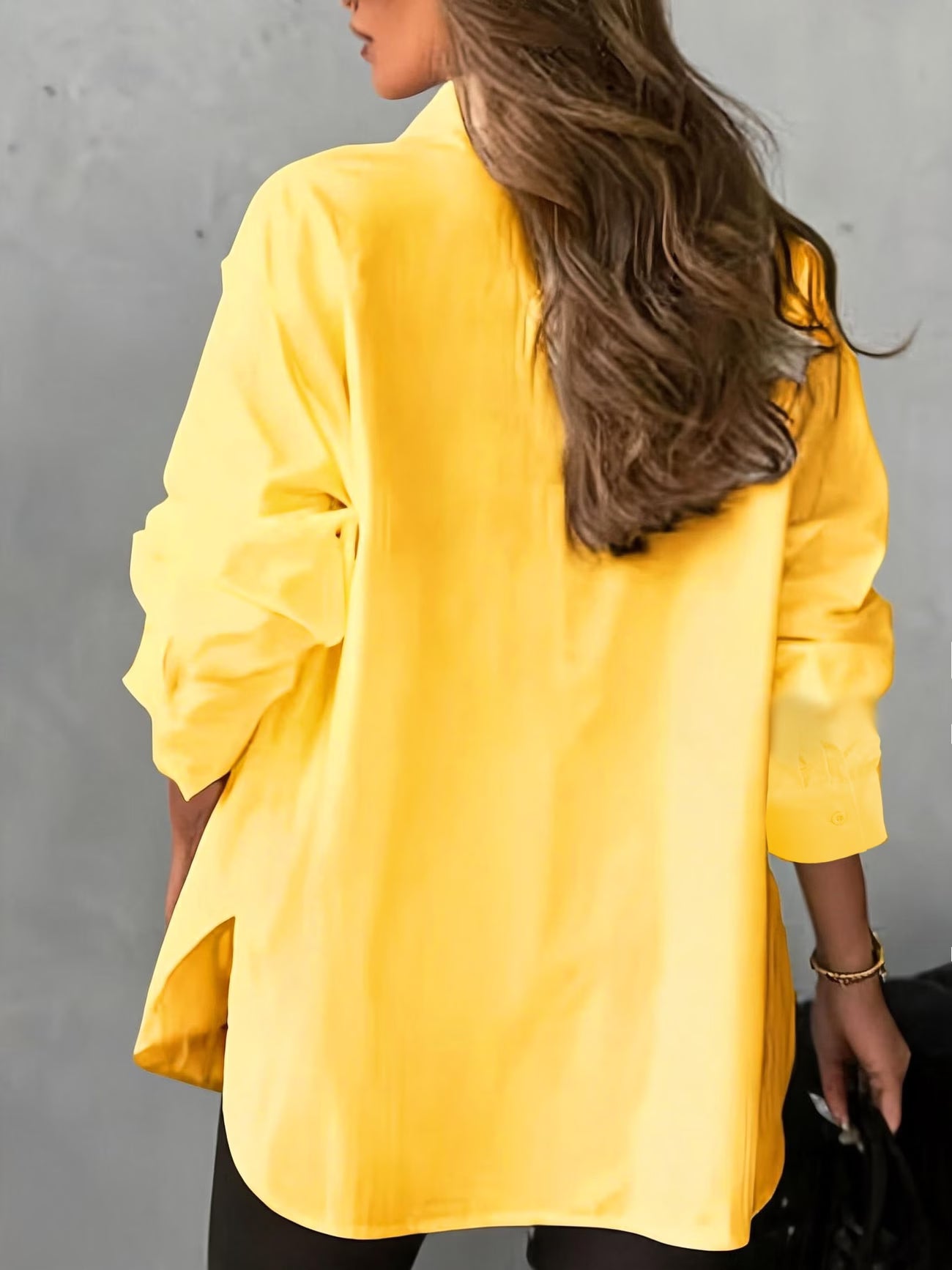 Plus Size Women's Casual Button-Down Long Sleeve Shirt – Autumn Winter