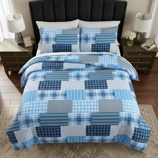Stonewash Microfibre Duvet Cover Set – Easy Care, Non-Iron with Pillowcases