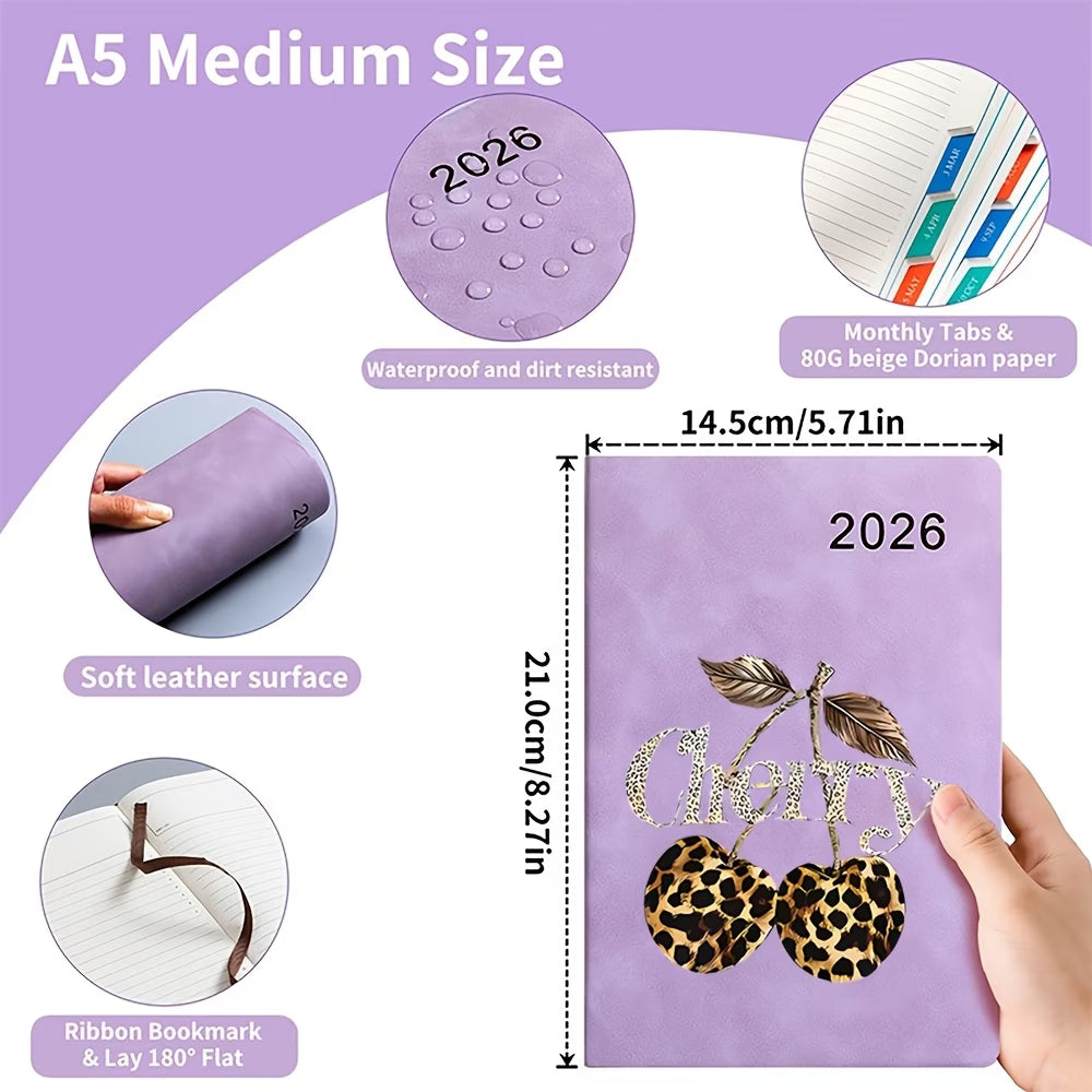 Leopard Print Cherry Cool 2026 Planner