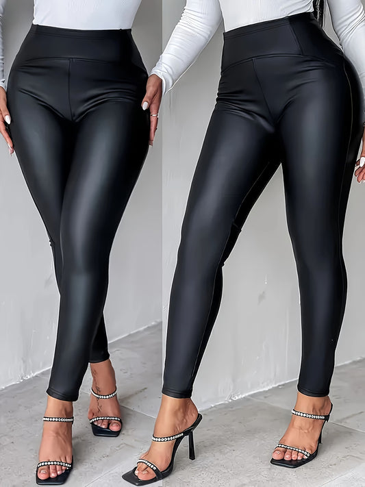 Elegant Solid Color Tight Skinny Pants