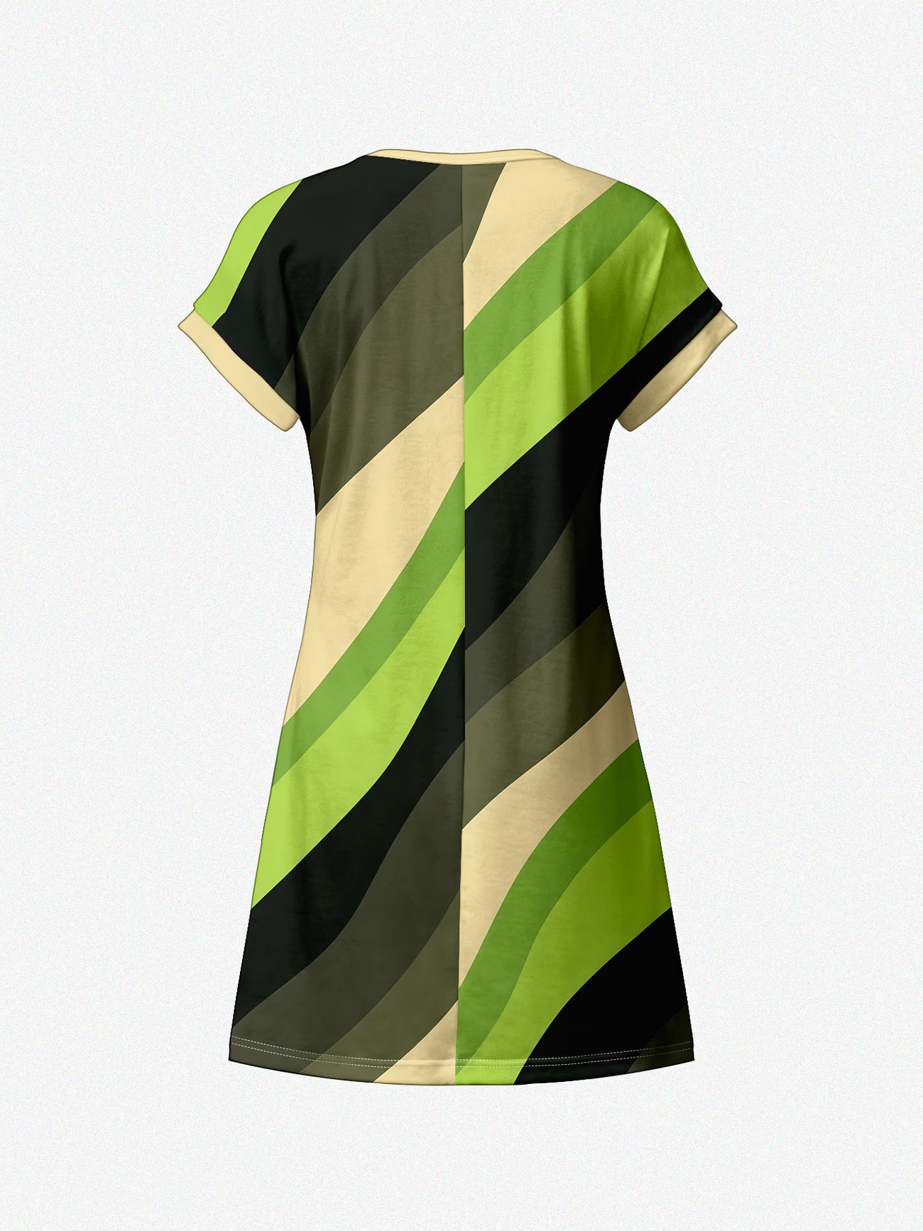 Women's V-Neck Casual Short-Sleeve Dress mixed colours