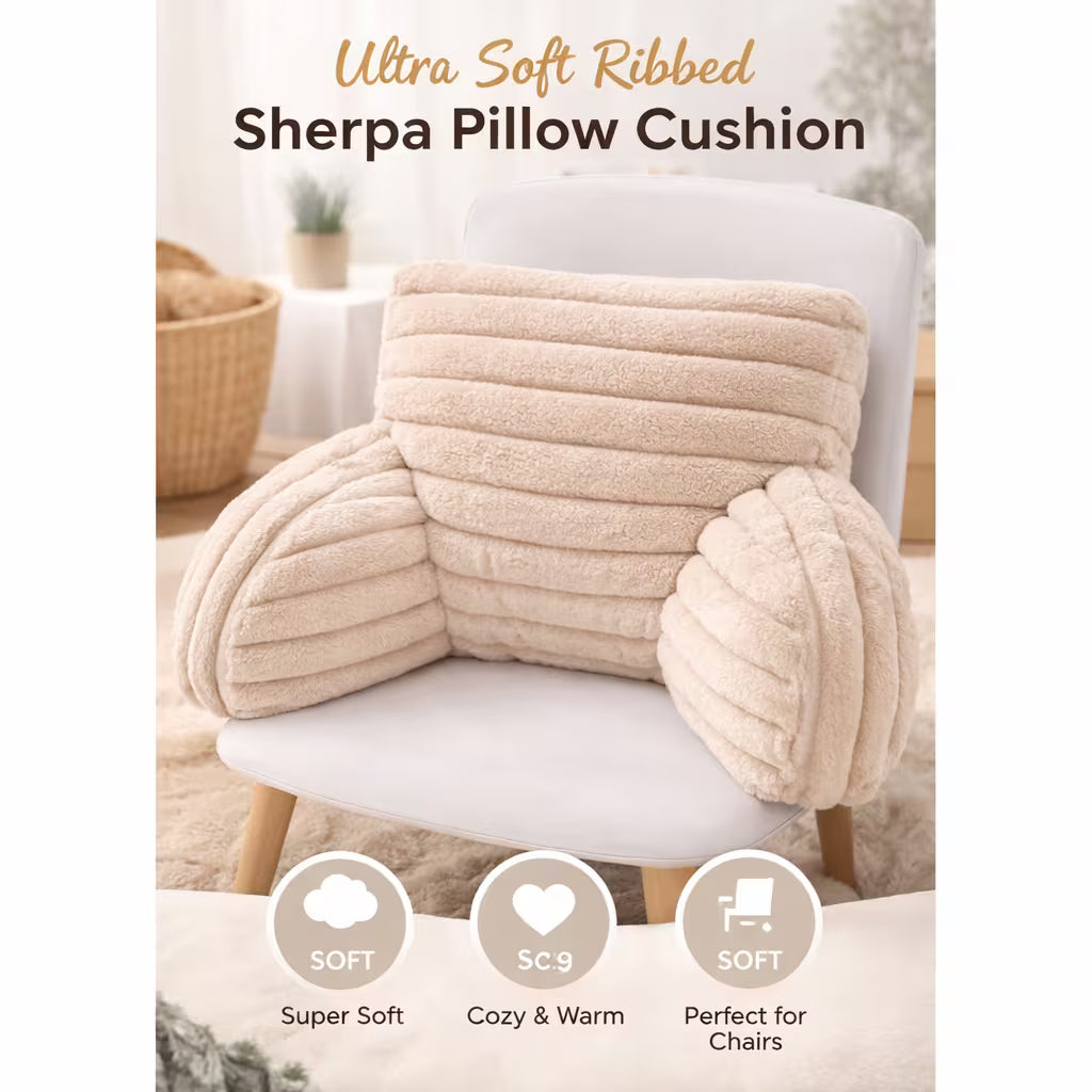 Teddy Fleece Reading Pillow with Arms – 65 x 40 cm