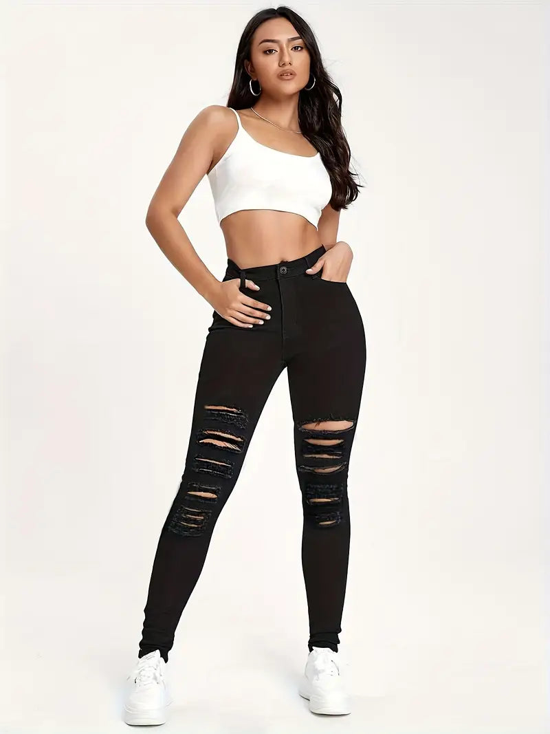 High-Waisted Skinny Jeans
