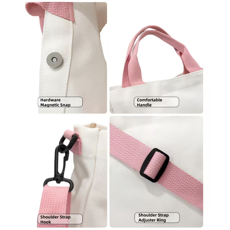 Canvas Shoulder Bag with Survival Kit Print