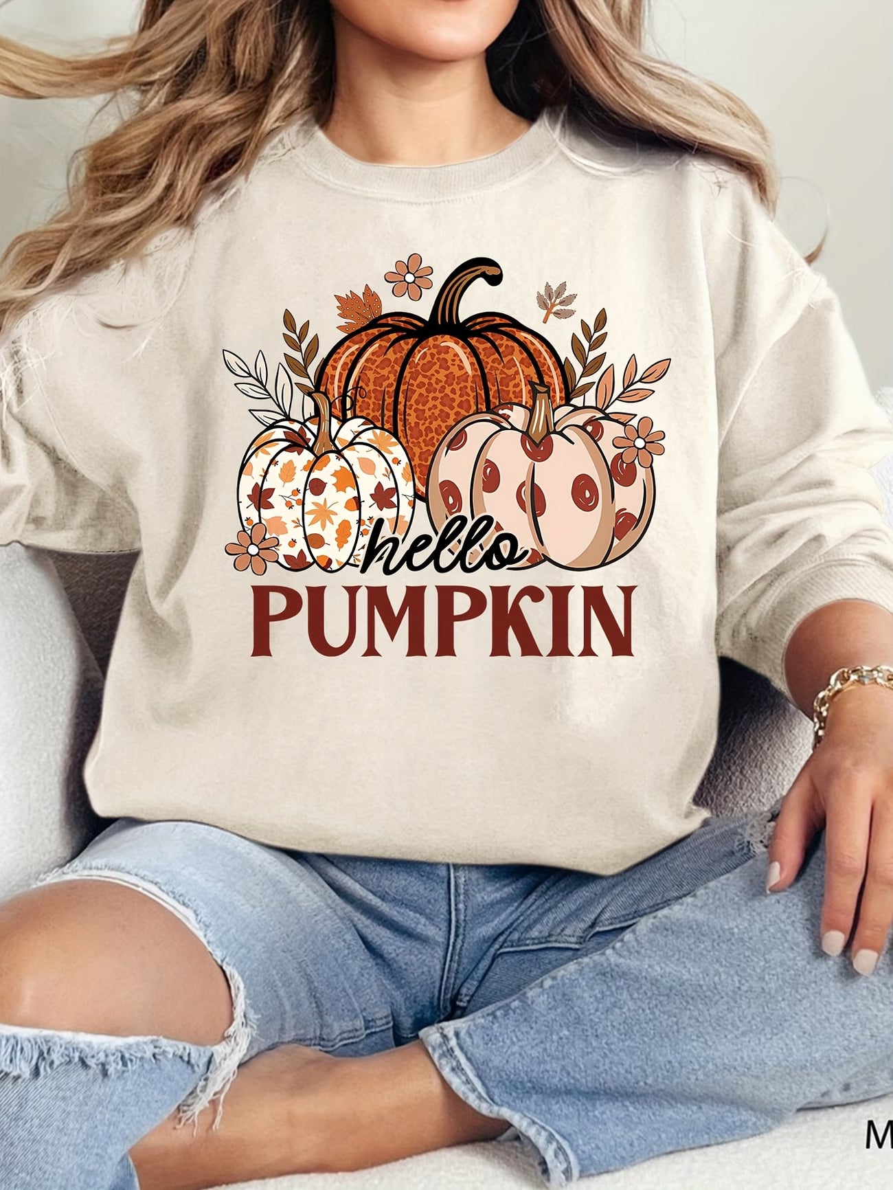 Women's Hello Pumpkin Winter Sweatshirt