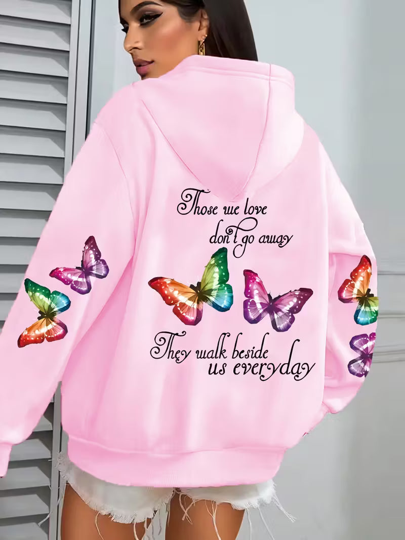 plus size butterfly hoodies