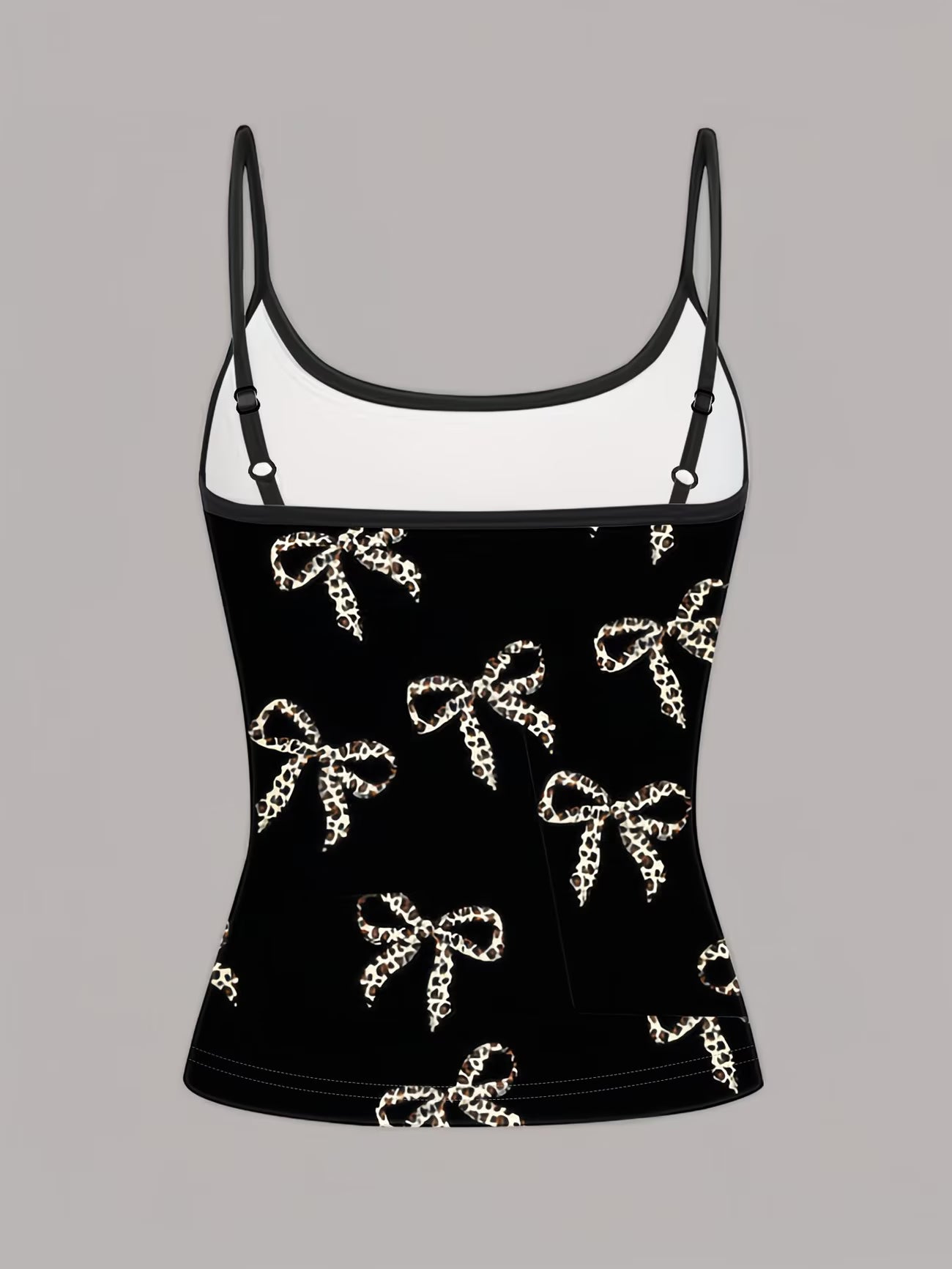 Leopard Print Bow Tank Top