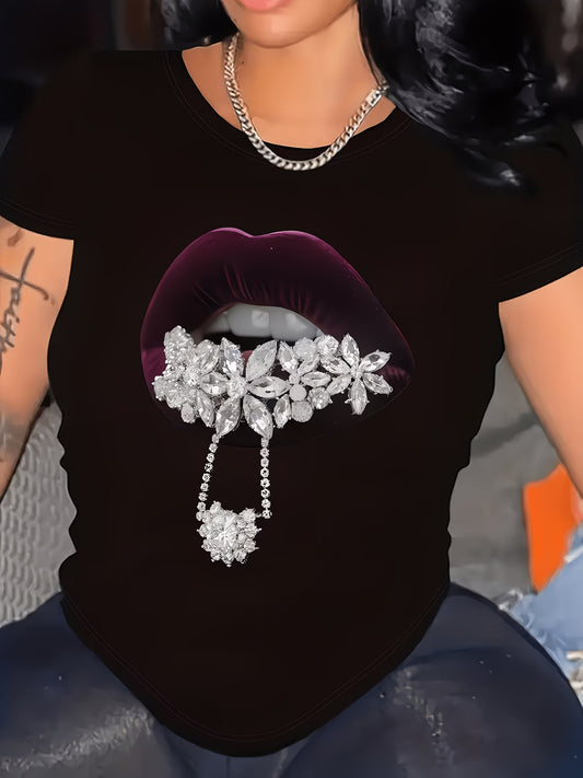 Lip Print T-Shirt - Spicy Style