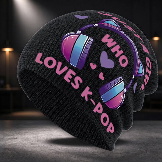 Cat-Ear Headphone Print Unisex Beanie