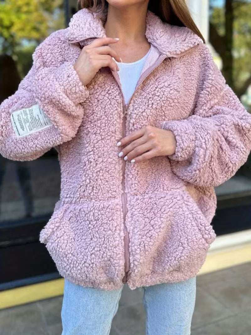 Women'S Plush Fuzzy Cardigan Jacket