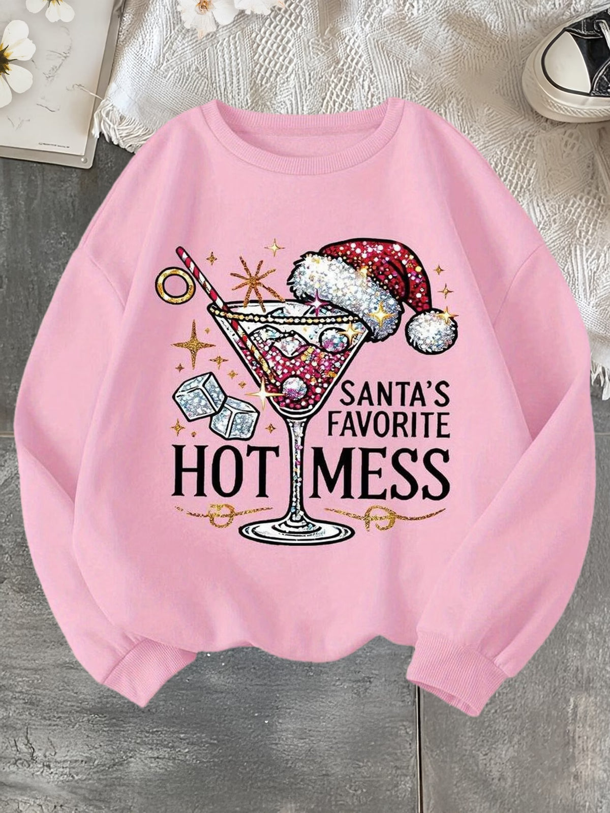 Women’s Graphic Print Crew Neck Sweatshirt