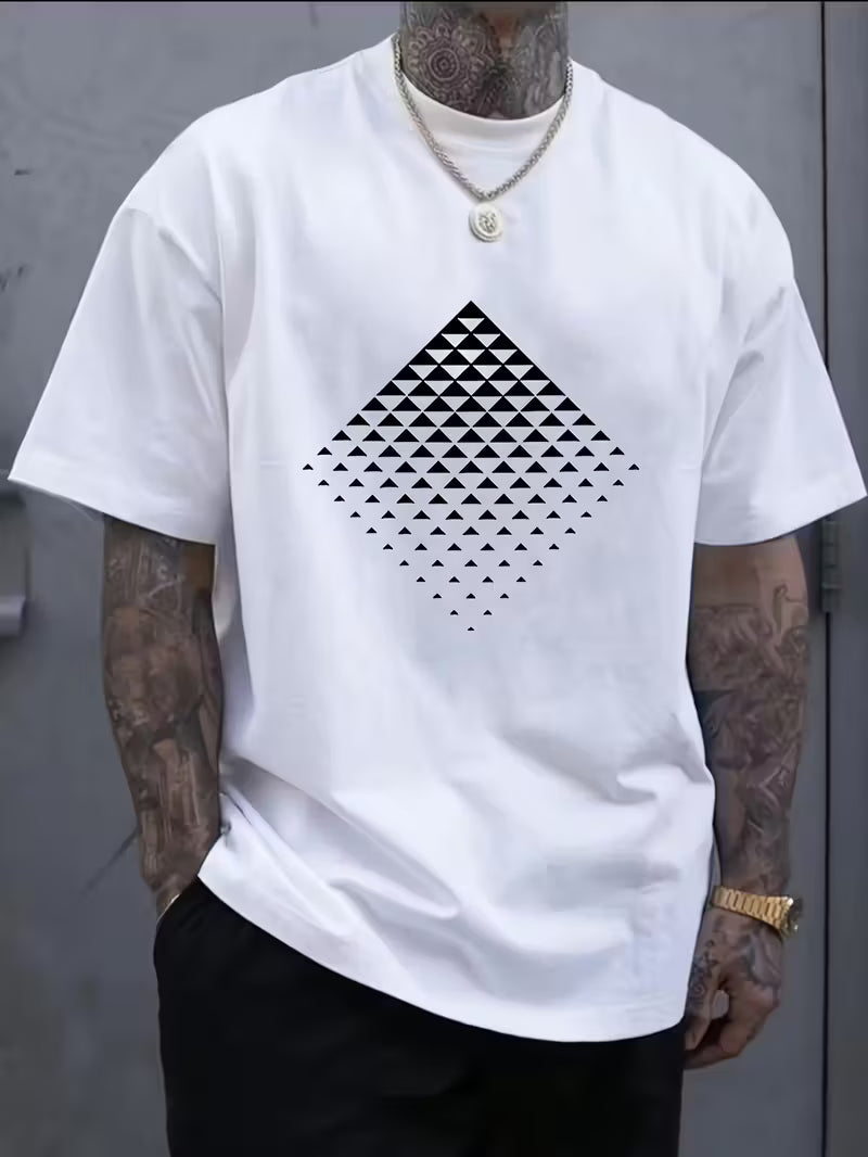 Men'S 100% Cotton Geometric Print
