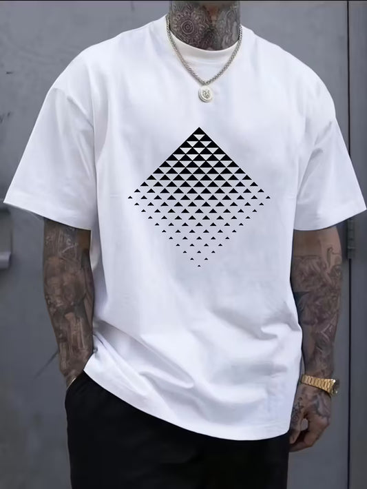 Men'S 100% Cotton Geometric Print