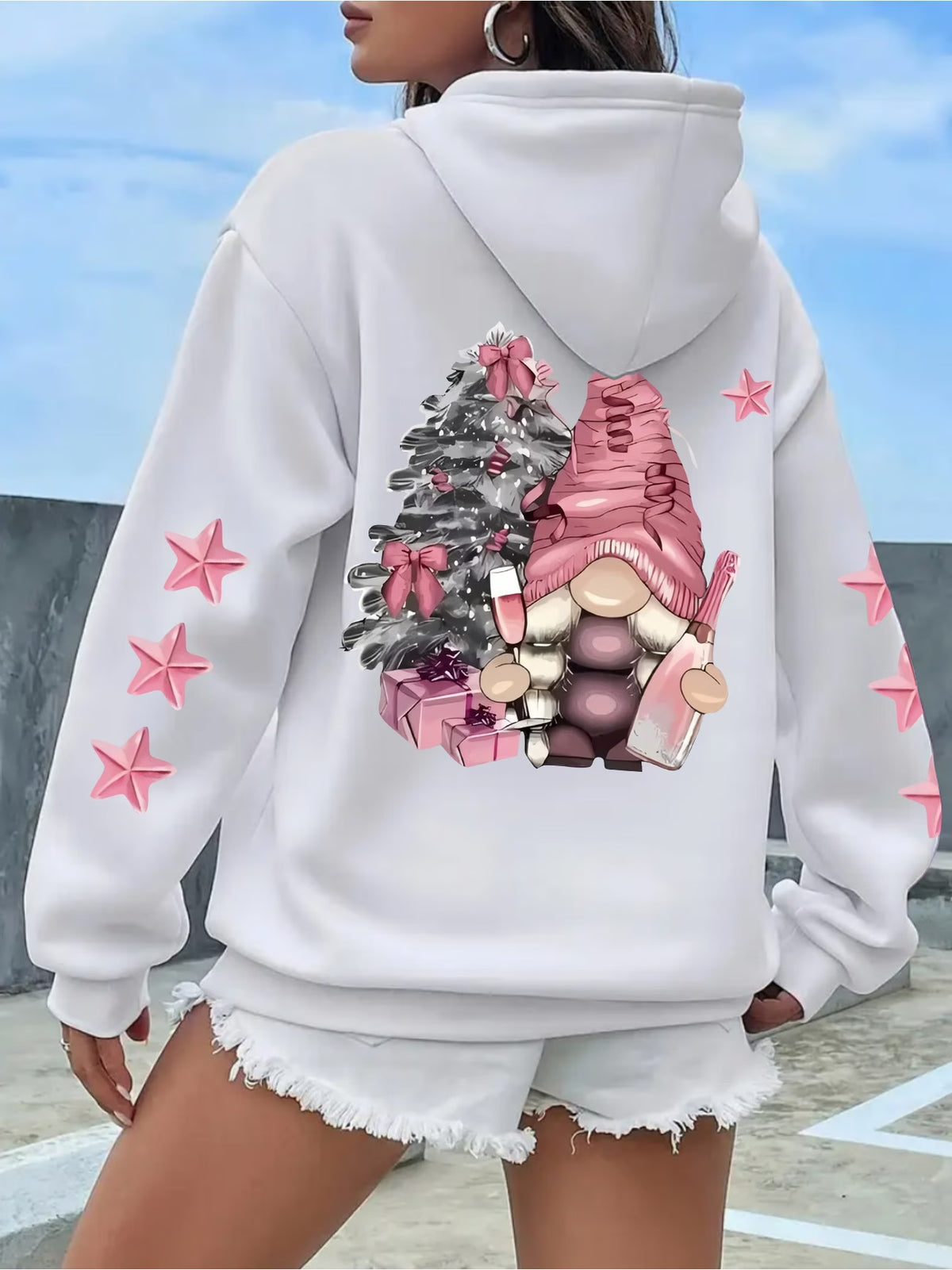 Women's Christmas Santa Pattern Printed Sweatshirt