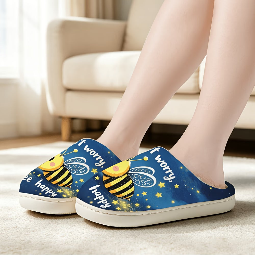 Couple Matching Indoor Slippers – Soft Flat Home Shoes for Men & Women