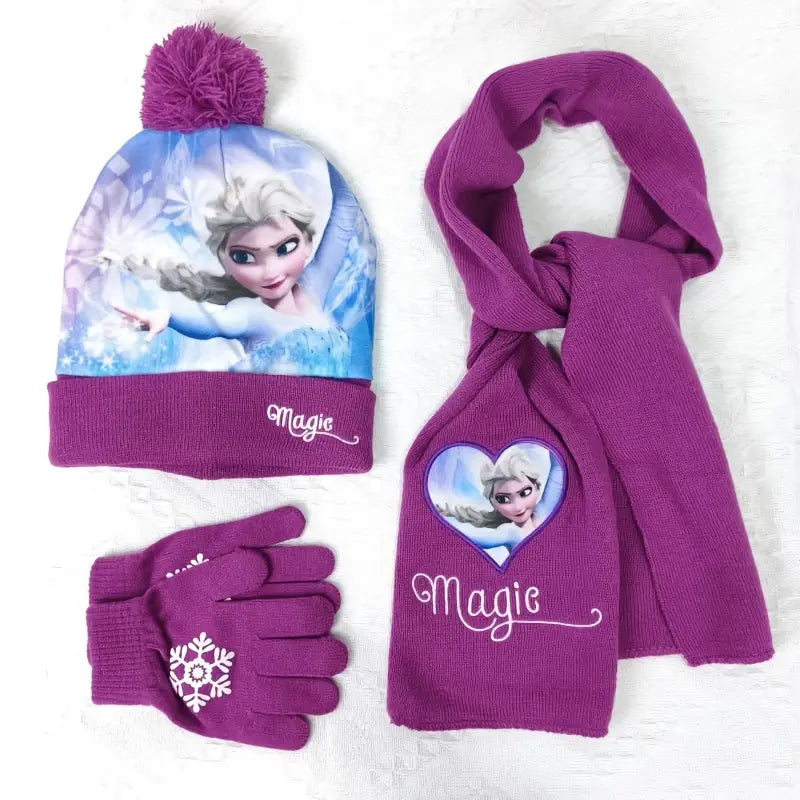 3pcs Disney Knit Hat Set