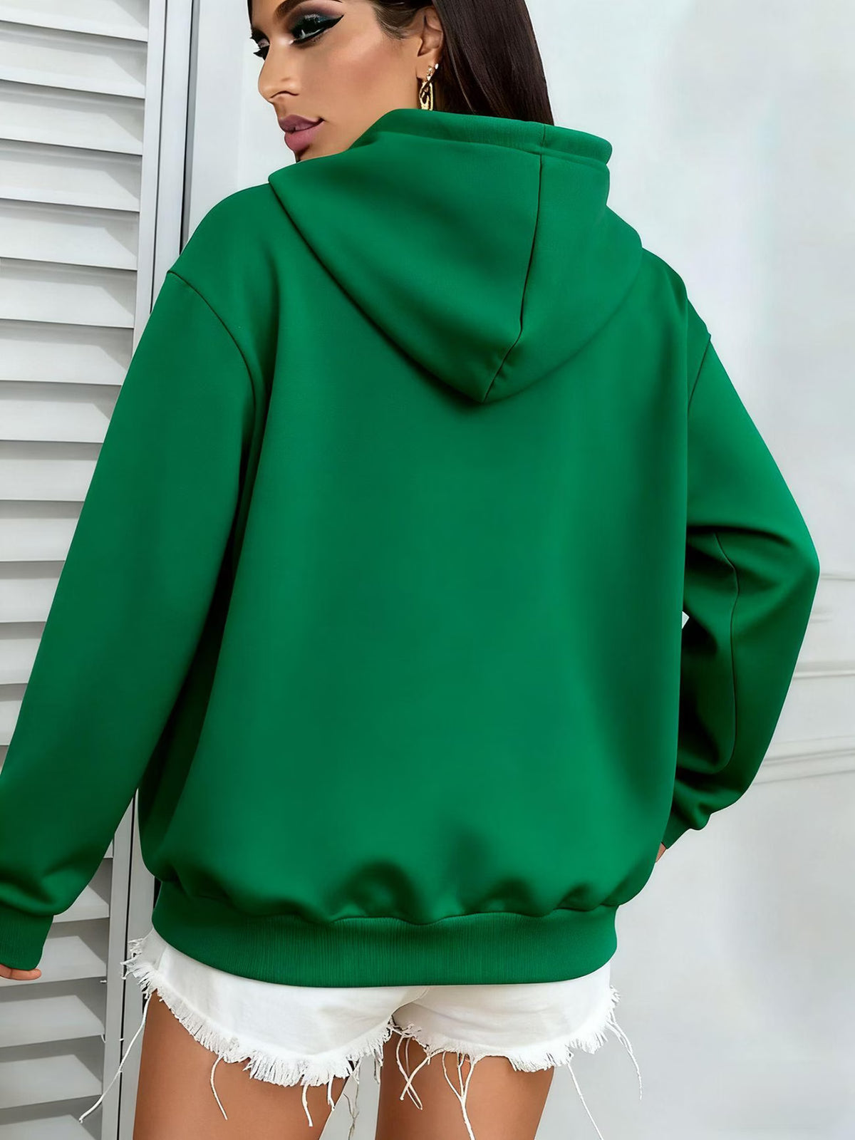 Women's Fleece-Lined Hooded Sweatshirt with Pockets