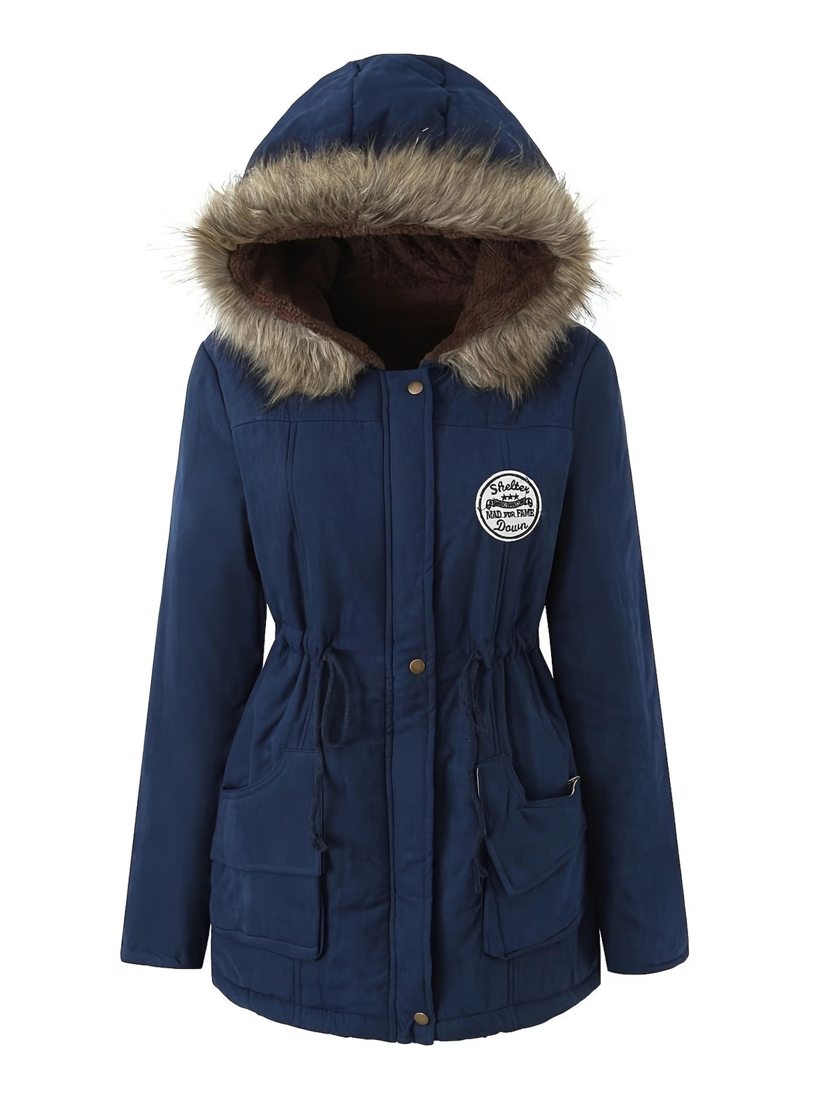 Long Winter Parka Coat with Pockets