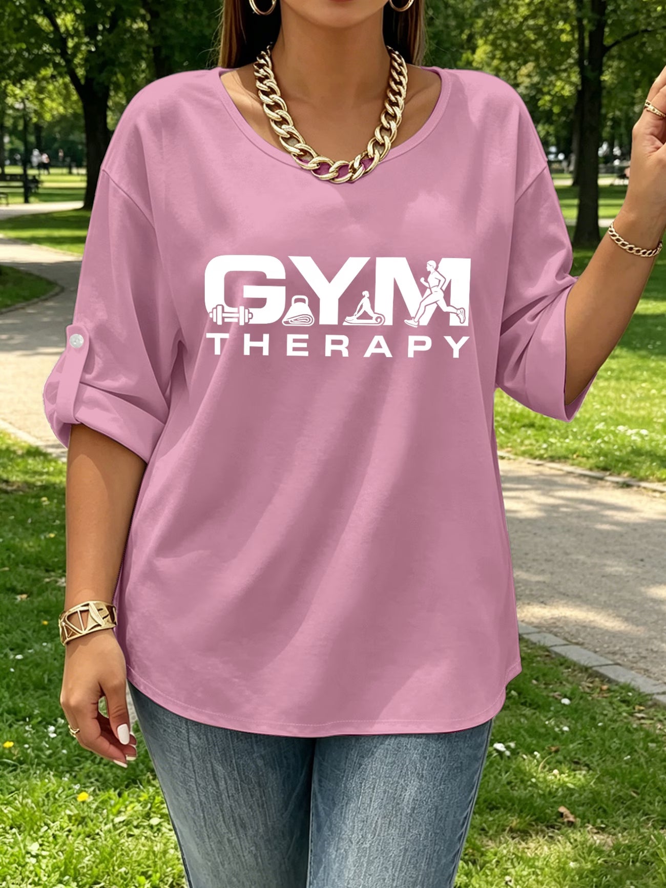 Sporty Print Relaxed Tee
