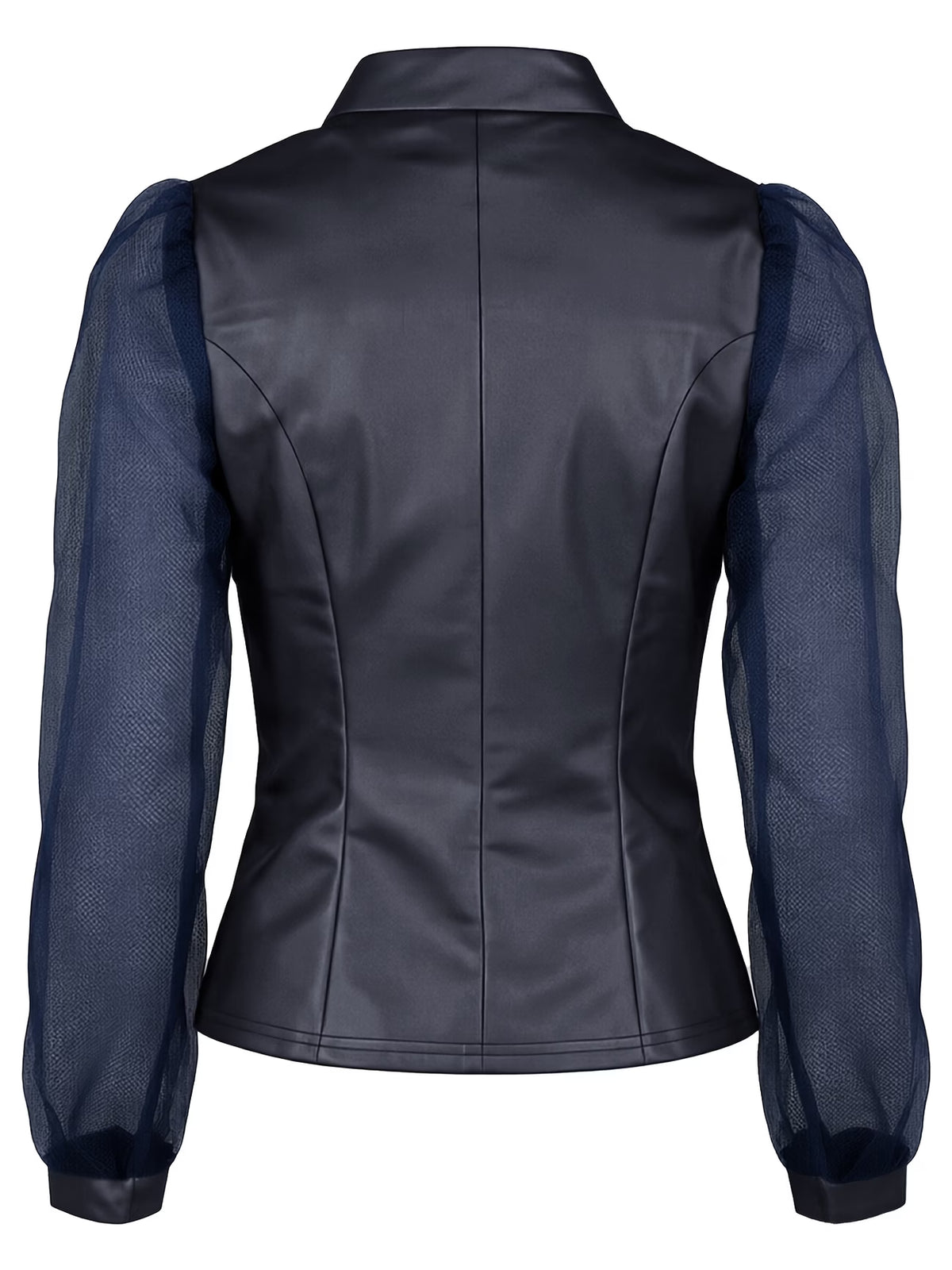 Mesh Patchwork Long Sleeve Slim Jacket