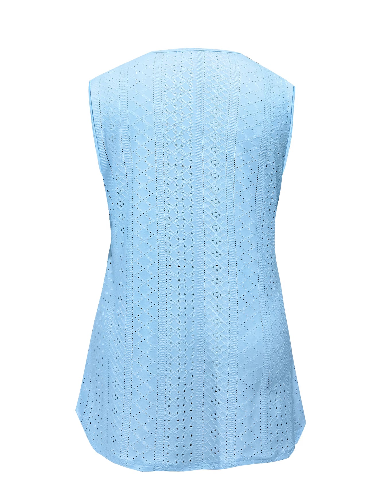Lace Trim Textured Stretch Top — Plus Size