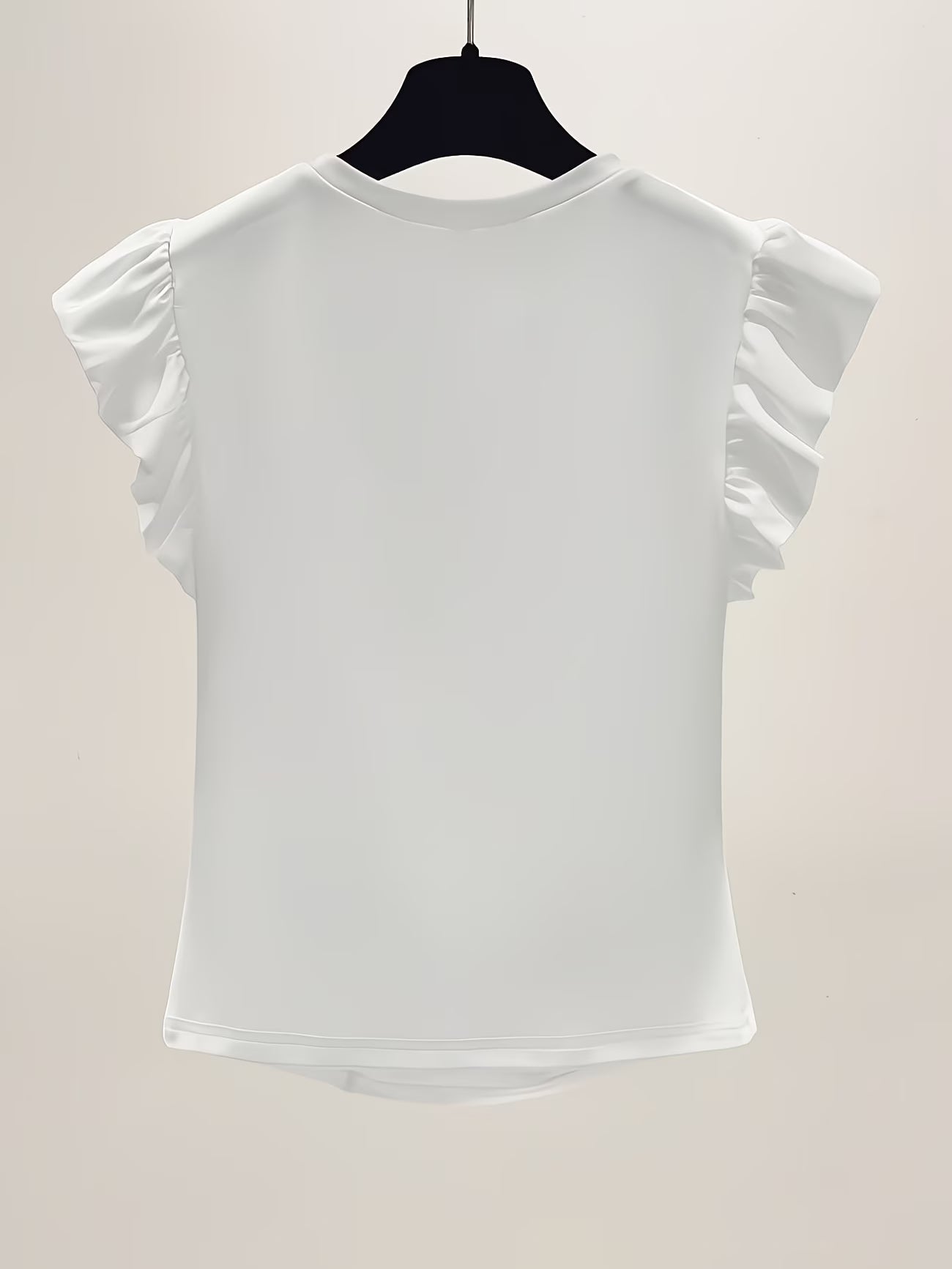Pleated Floral Short Sleeve T-Shirt,