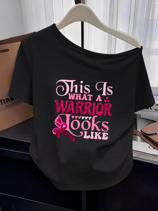 Breast Cancer Awareness Butterfly & Leopard Print T-Shirt