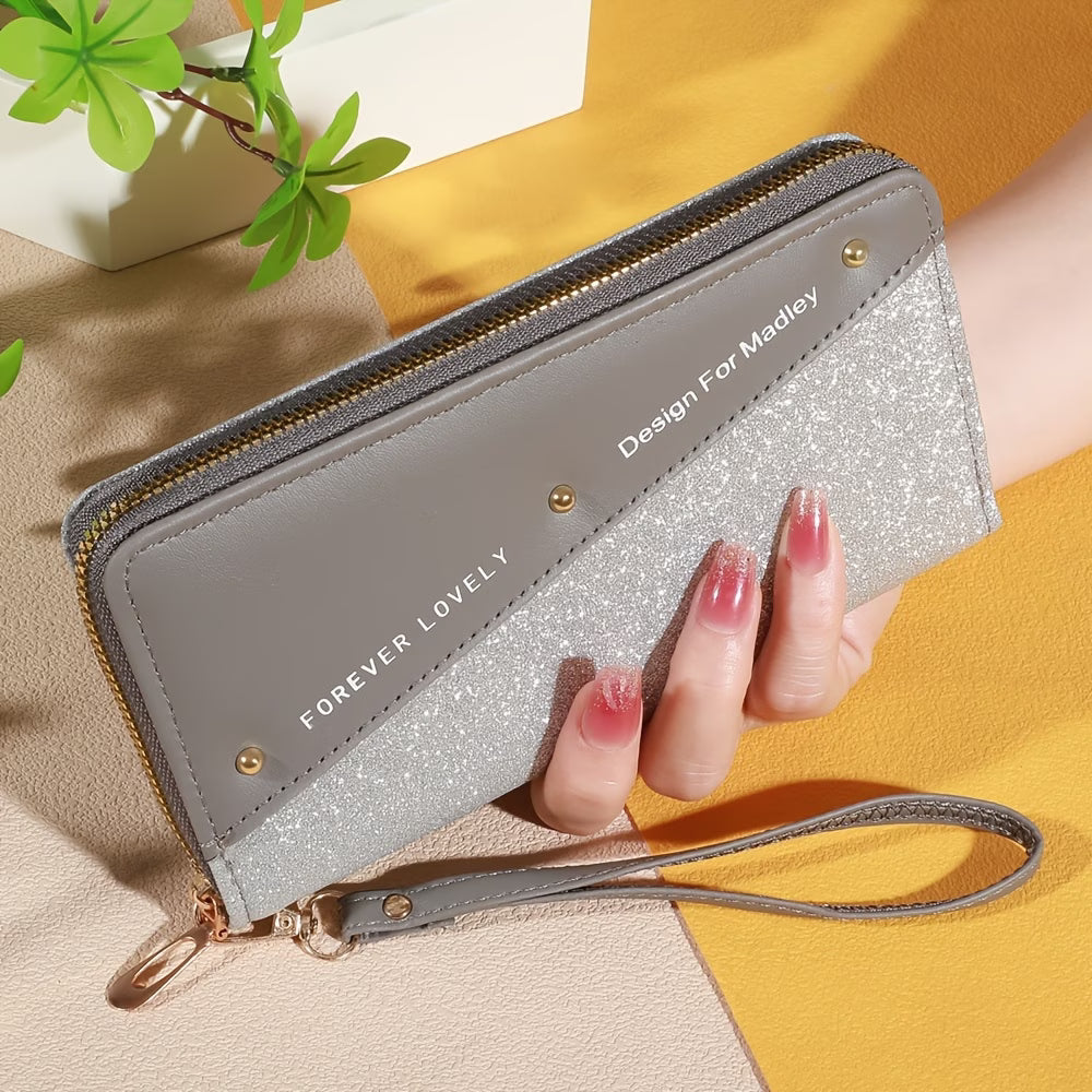 Women's Long Wallet with Wrist Strap – Korean Style Clutch Handbag