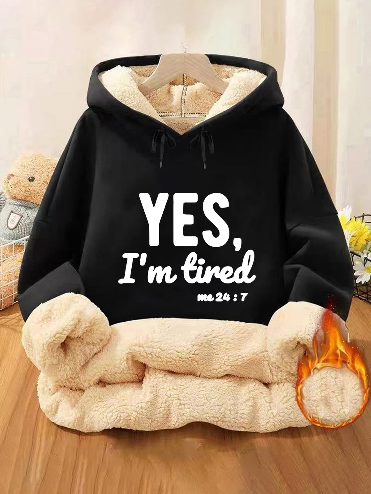 Women's Thick Fleece-Lined Pocket Hoodie