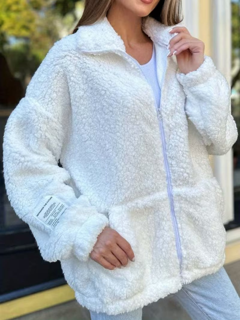 Women'S Plush Fuzzy Cardigan Jacket