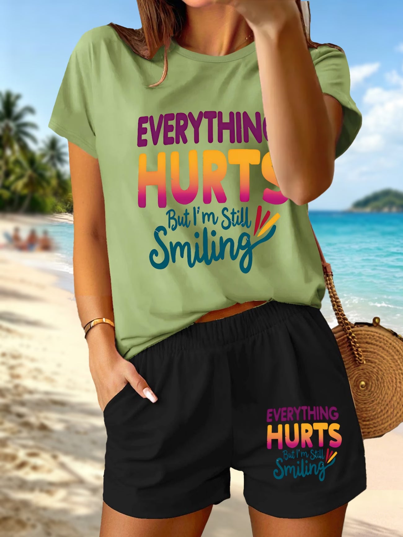 Everything Hurts But I'm Still Smiling Athletic Set