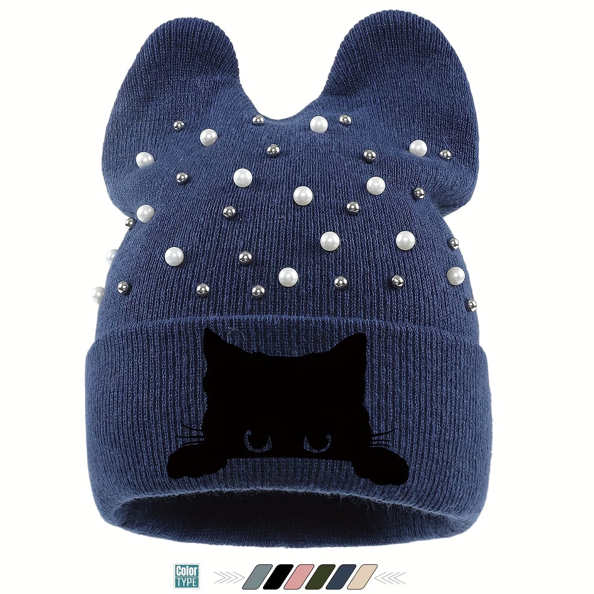 "Judging You Silently" Cat Ears & Devil Horns Beanie – Unisex