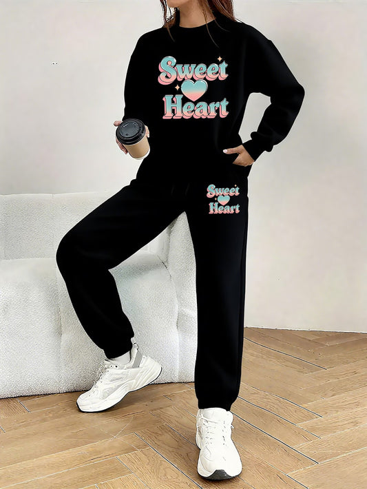 Sweetheart Graphic Print 2pcs Set