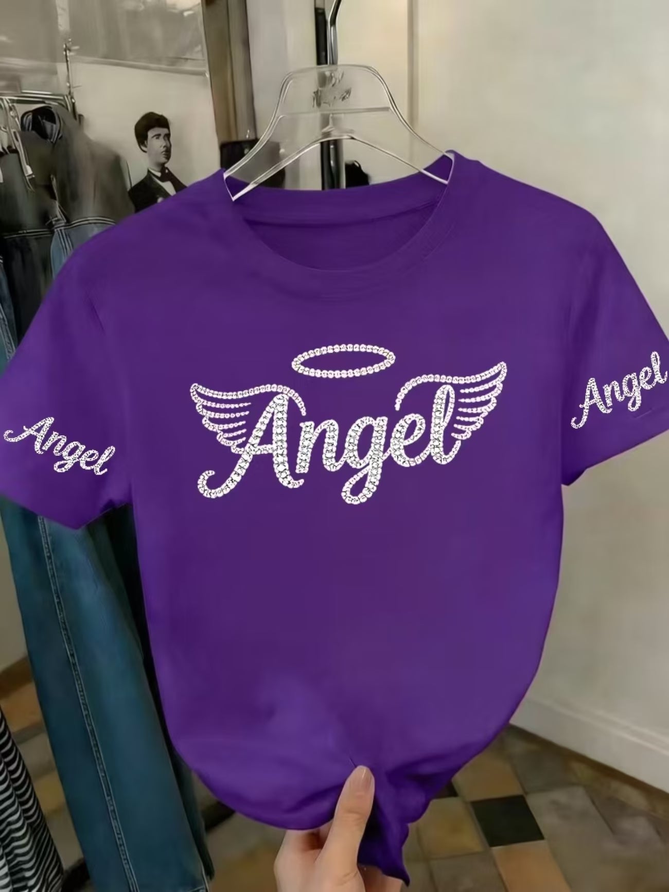 Angel Letter Print T-Shirt
