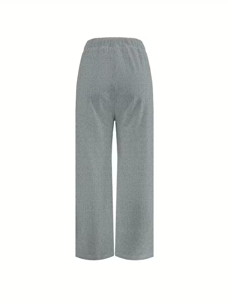 Stylish Gray Sweatshirt & Pants Set