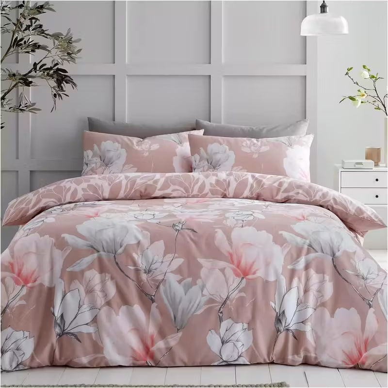 Floral Reversible Duvet Cover Set