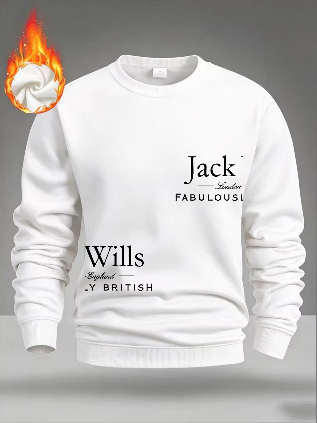 Men’s Lined Fleece Crewneck Sweatshirt