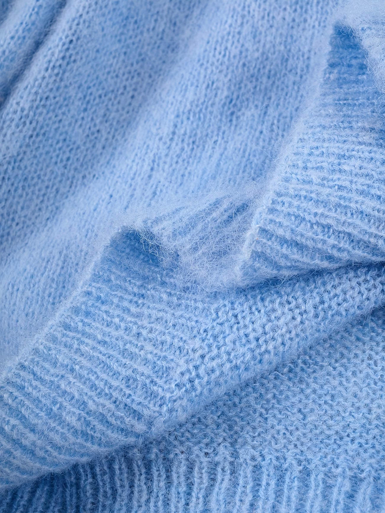 Off-The-Shoulder Fluffy Sweater for Women