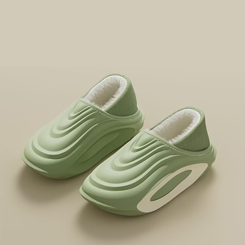 Couple's Plush-Lined Winter Slippers