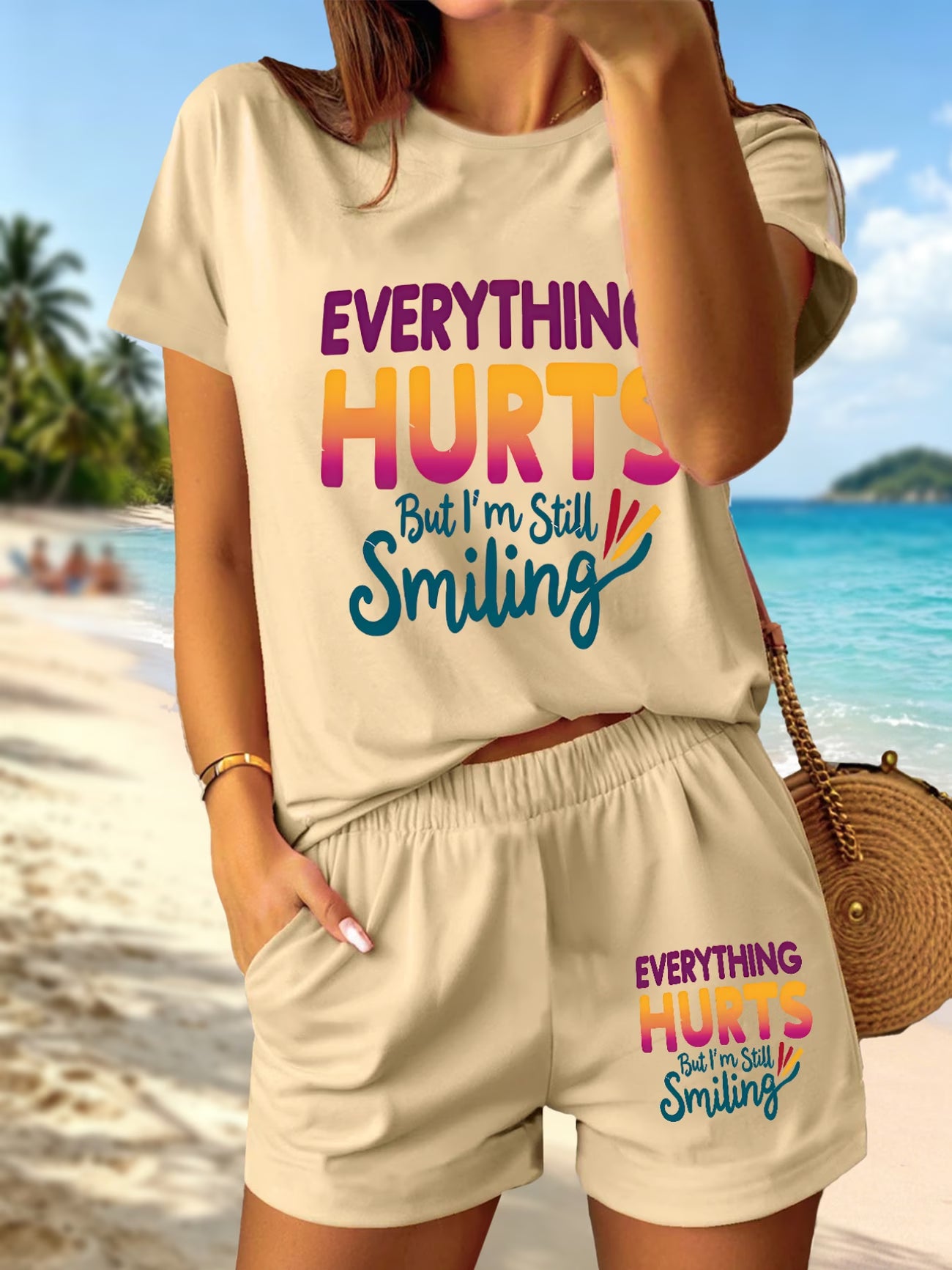 Everything Hurts But I'm Still Smiling Athletic Set