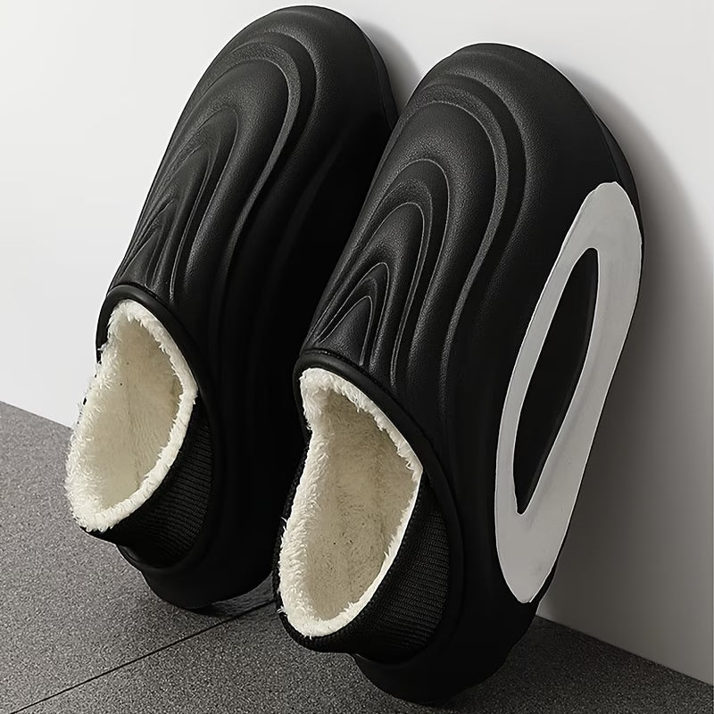 Couple's Plush-Lined Winter Slippers
