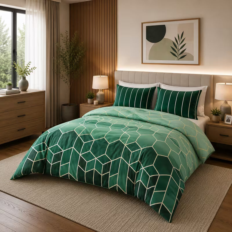 3-Piece Printed Duvet Cover Set