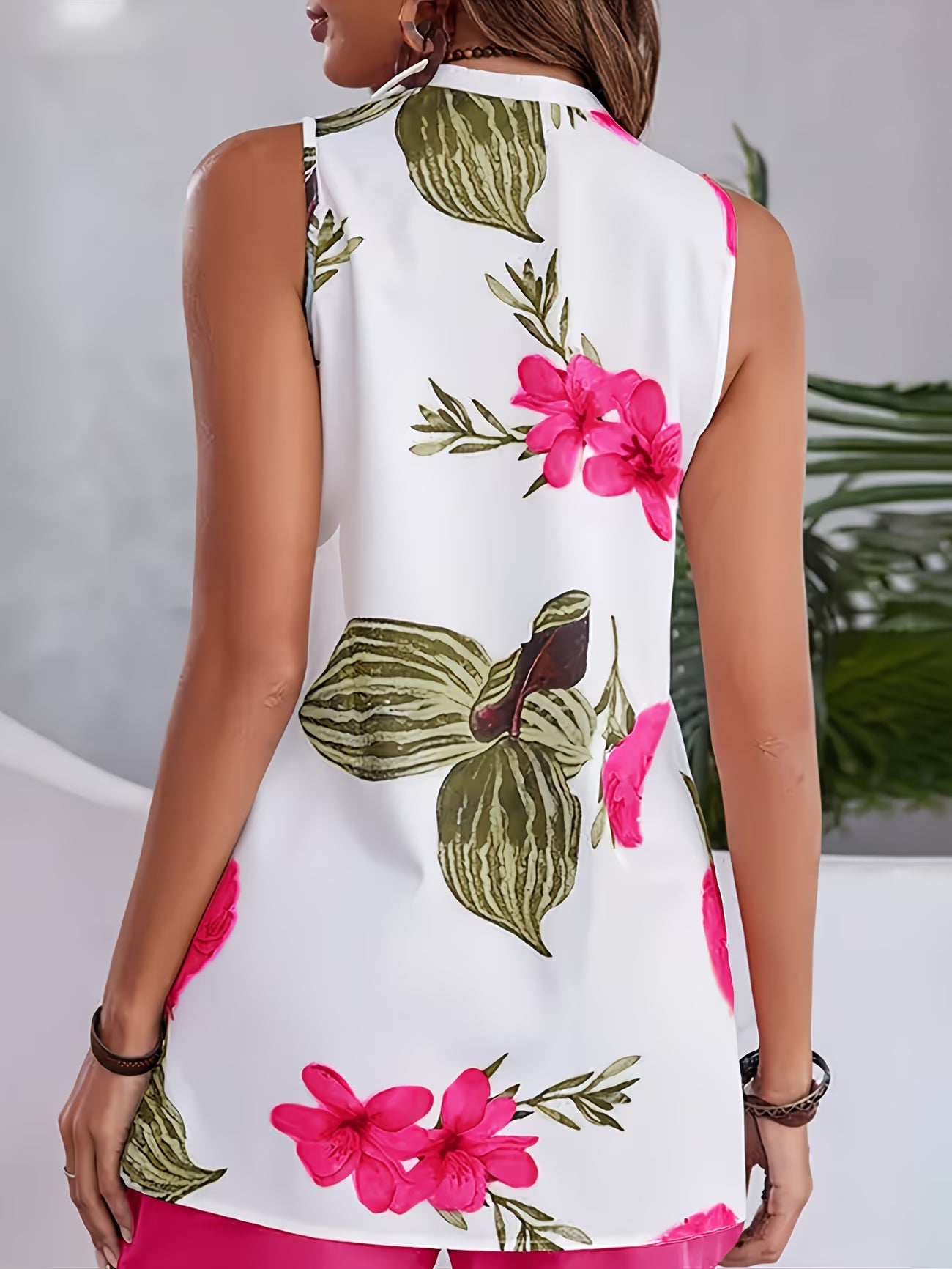Floral Print Sleeveless Top & Shorts Set — Casual Summer Co-ord